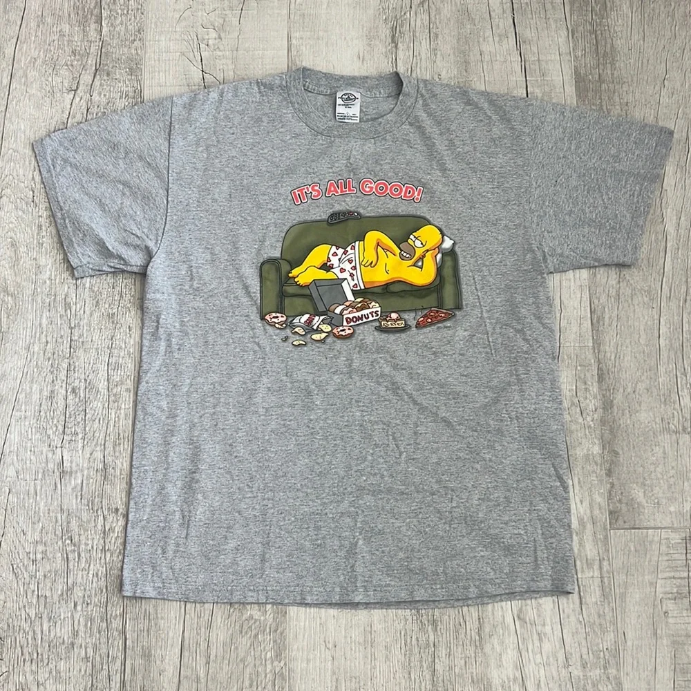 Vintage 2002 Men’s The Simpsons “IT’S ALL GOOD” T-Shirt Lazy Sunday Couch Potato